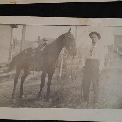 Antique Black & White Western post cards Cowboys, Montana, Nunn's and more