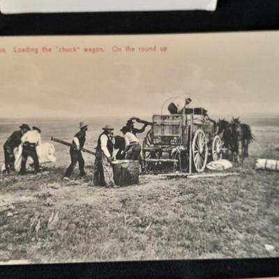 Antique Black & White Western post cards Cowboys, Montana, Nunn's and more