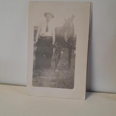Antique Black & White Western post cards Cowboys, Montana, Nunn's and more