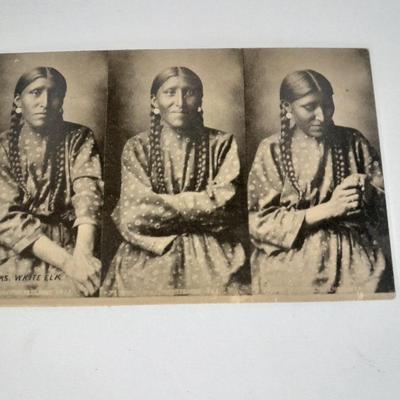 Antique black & White post cards of Native American Chiefs, Bison, and more Huffman