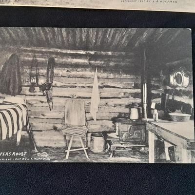 Antique black & White post cards of Native American Chiefs, Bison, and more Huffman