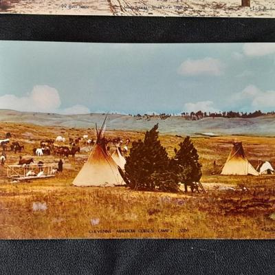 Vintage Color postcards International the Huffman Pictures of the Old West, Cowboy's, Native American's