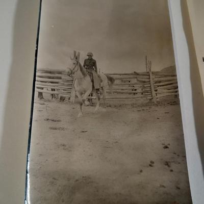 Antique black and white postcards Western Ranch life, and people