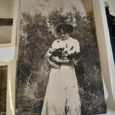 Antique black and white postcards Western Ranch life, and people