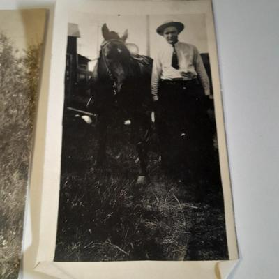 Antique black and white postcards Western Ranch life, and people