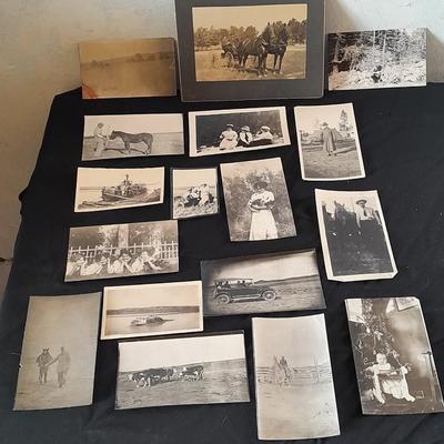 Antique black and white postcards Western Ranch life, and people