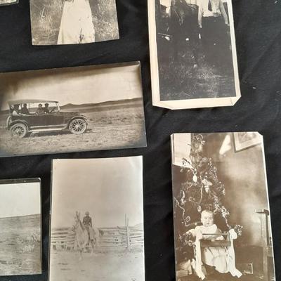 Antique black and white postcards Western Ranch life, and people