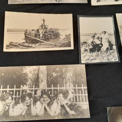 Antique black and white postcards Western Ranch life, and people