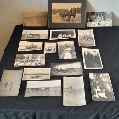 Antique black and white postcards Western Ranch life, and people