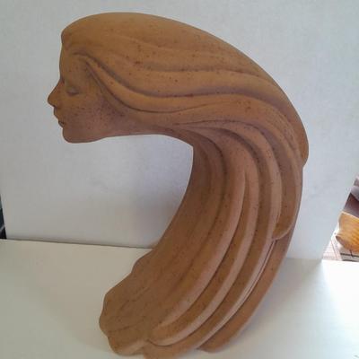 Larger Ceramic Native American Wind Spirit Sculpture Indian Woman