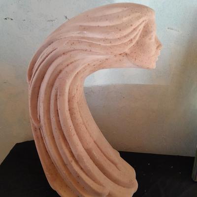 Larger Ceramic Native American Wind Spirit Sculpture Indian Woman