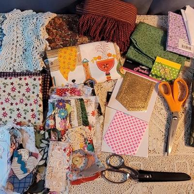 Lot 84: Mixed Sewing lot with Gingham Scissors