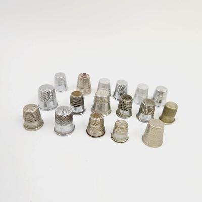 VINTAGE 16 PC THIMBLE COLLECTION