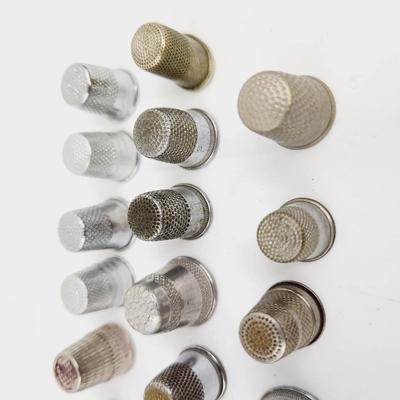 VINTAGE 16 PC THIMBLE COLLECTION