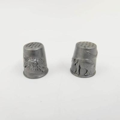PEWTER ANIMAL THEMED SET OF THIMBLES