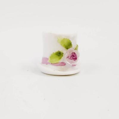 ENESCO PORCELAIN FLOWERED HAT THIMBLE