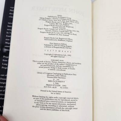 JOHN MORTIMER - DUNSTER HARDBACK BOOK