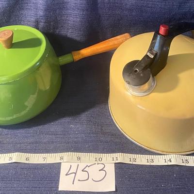 Vintage Fondue Pot and Tea Kettle