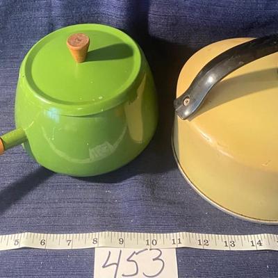 Vintage Fondue Pot and Tea Kettle
