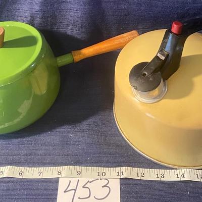 Vintage Fondue Pot and Tea Kettle