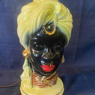 Vintage African Queen Lamp Base