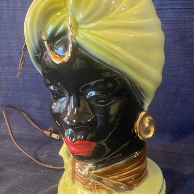 Vintage African Queen Lamp Base