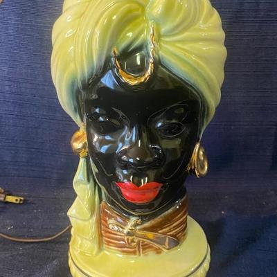 Vintage African Queen Lamp Base