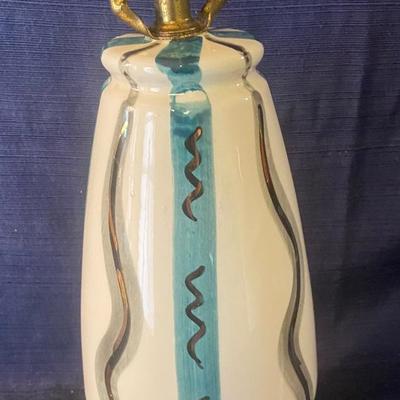MCM Blue and Gray Lamp