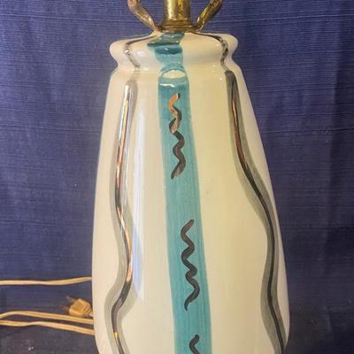 MCM Blue and Gray Lamp