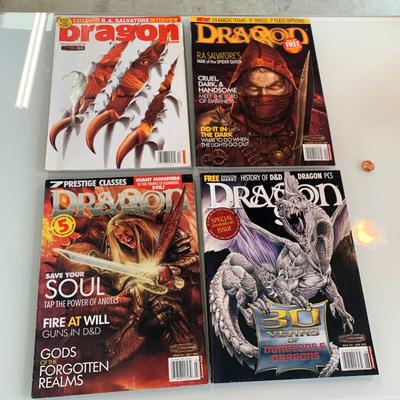 #527 4pc Dragon Magazine