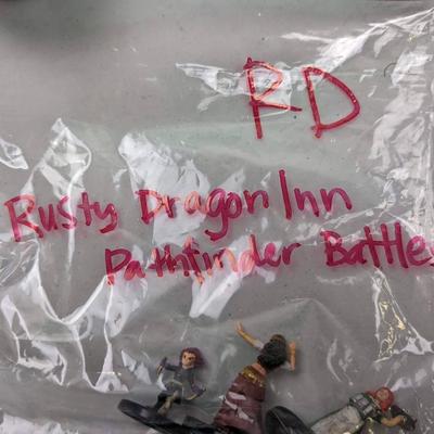 #538 DND Figures: RD: Gnome Wizard, Dancing Girl, Beaky, Serving Girl and Other