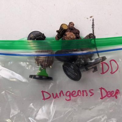 #540 DND Dungeons Deep:  Dwarf Sundering Axe, Gnoll Warrior, Cruel Conjurer, Nuglum Gremlin and Sasquatch