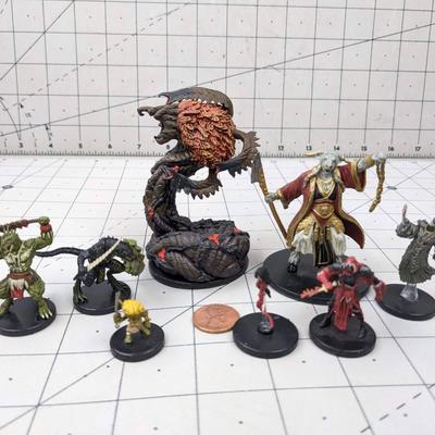 #541 DND Maze of Death: Lizardfolk Warrior & Mireborn, Pretty Goblin, Penanggalen, Viper Vine, Minotaur Cleric, Gate Hellnight and Ghul