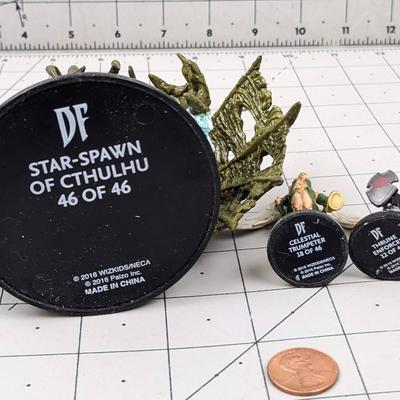 #542 DND Figure Set DF: Star-Spawn of Cthulhu, Thrune Enforcer, Celestial Trumpeter