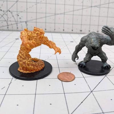#573 DND Figures: Gray Render and Fire Elemental