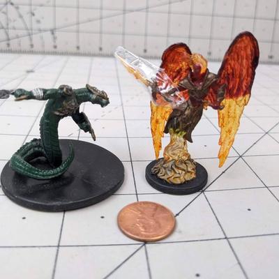 #580 DND Figure: Angel of Valor and Yuan-Ti Champion of Zehir