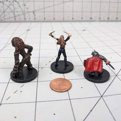#595 DND Figures: Black Woods Dryad, Doomguard and Dwarf Mercenary
