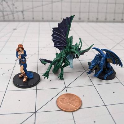 #622 DND Figures: Blue Wyrmling, Shifty Noble and More