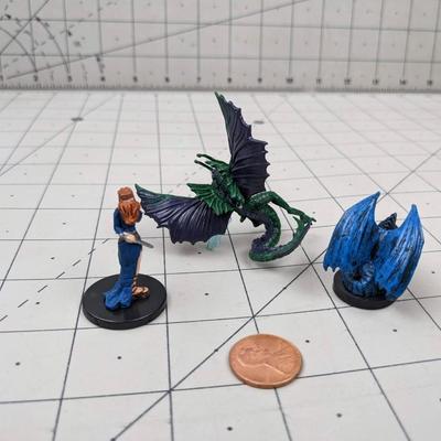 #622 DND Figures: Blue Wyrmling, Shifty Noble and More