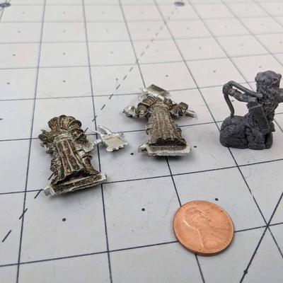 #641 Three Misc. Metal DND Figures