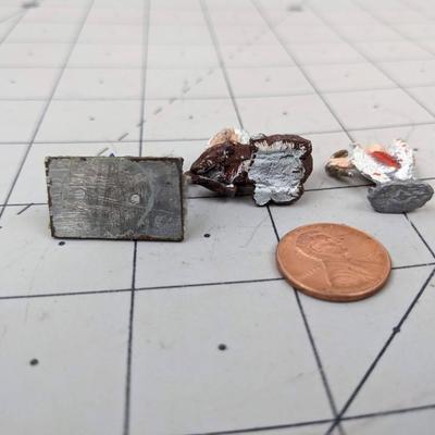 #644 Hand Painted Metal Figures: Wizard, Angel Archer and Minotar