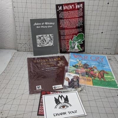 #653 Role Playing Booklets: Sabres & Witchery, War Cry, Cyclopean Deeps and More