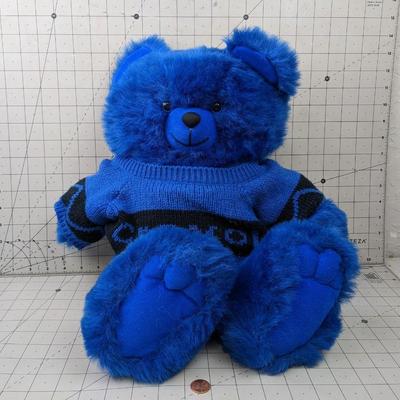 #681 Blue Crayon Stuffed Bear