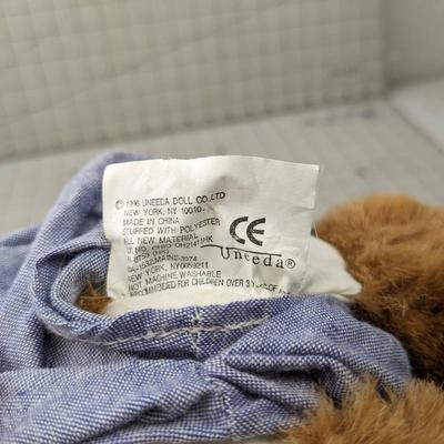 #682 Vintage Stuffed Bear in Overalls