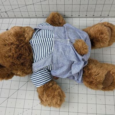 #682 Vintage Stuffed Bear in Overalls