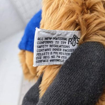 #687 Blue American Flag Sweatshirt Teddy Bear