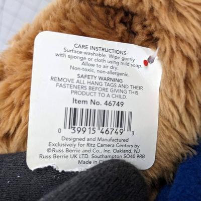 #687 Blue American Flag Sweatshirt Teddy Bear