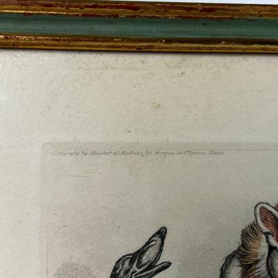 1307 Russian Hand Colored Etching Illustrationâ€™s â€œDirt Dogs In Parisâ€ Signed Boris Oâ€™Klein (1893-1985)