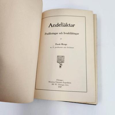 1927 AndeflÃ¤ktar by FRANK MANGS WRITTEN IN DUTCH PAPERBACK