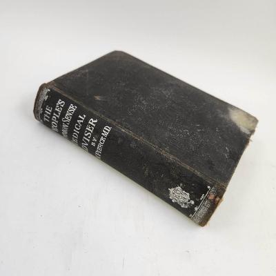 1895 THE PEOPLES COMMON SENSE MEDICAL ADVISOR IN PLAIN ENGLISH BY RV PIERCE MD - SIGNED BY AUTHOR - HARDBACK BOOK